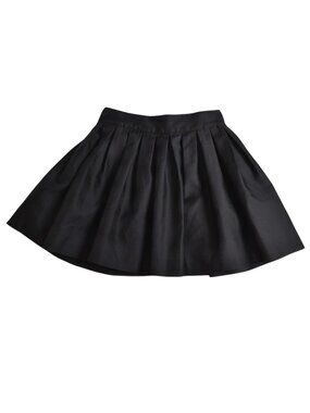 Alice + Olivia Black Pleated Box Mini Skirt Size Small